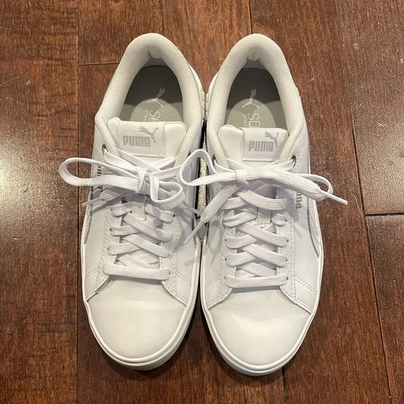 Womens White Puma Sneakers - Picture 1 of 6